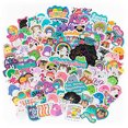 thumbnail image 1 of Fashion Angels Squishmallows Vinyl Sticker Pack - Incluye 100 pegatinas grandes de Squishmallows - Pegatinas resistentes al agua - Únete al Squish Squad - Accesorios Cuadernos, diarios y más - Multi (, 1 of 3
