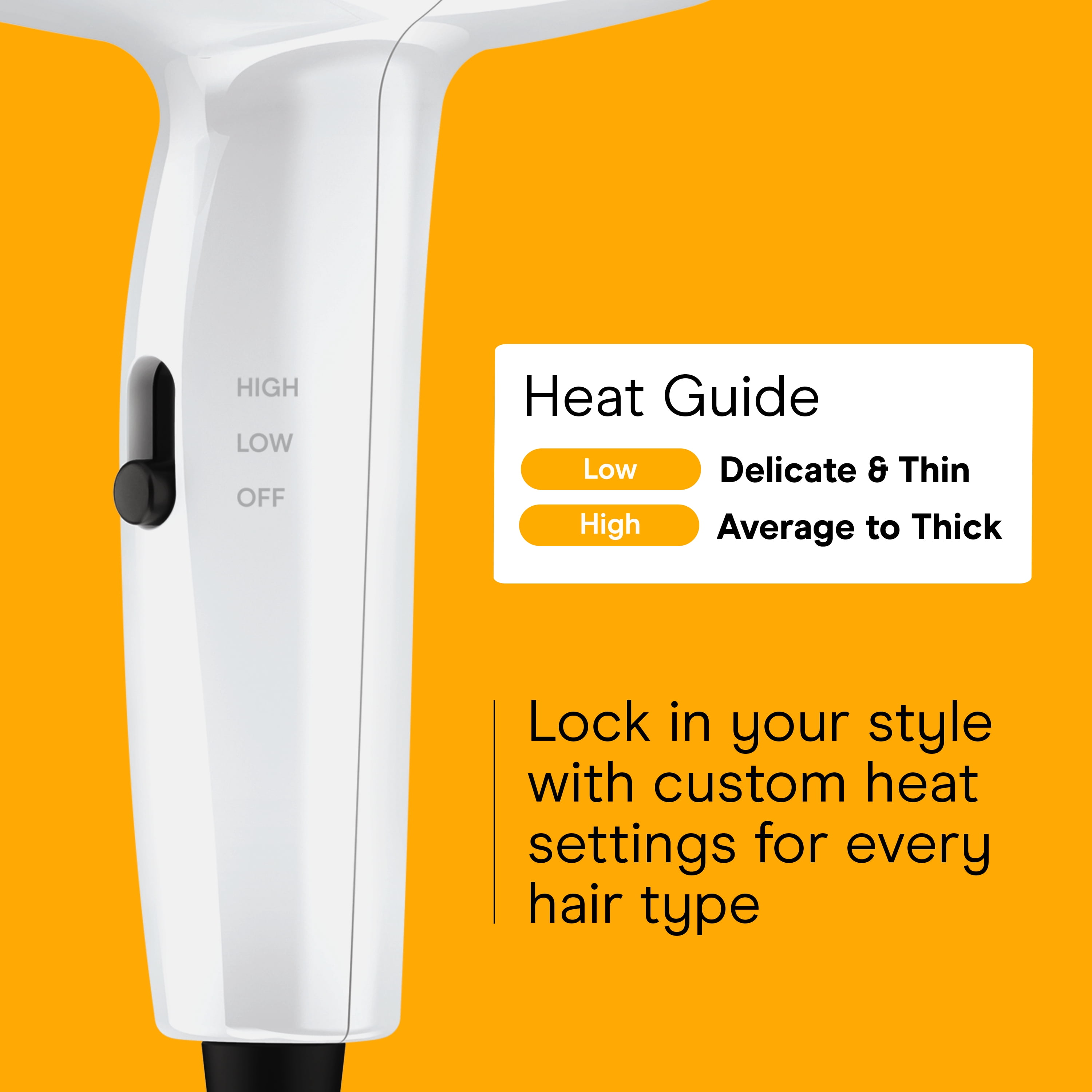(4 pack) Conair Mid-Size Dryer, 1875 Watts, 2 Heat/Speed Settings, Lightweight Design