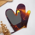thumbnail image 4 of Cauagu Sunset Valley Western Cowboy Print Oven Mitts 2 Piece Set,BBQ Gloves Grilling Gloves Kitchen Silicone Oven Gloves Heat Resistant Oven Mitts for Barbecue Cooking & Baking, 4 of 6