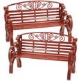 thumbnail image 2 of 2Pcs Bench Model Decorative Small Bench Photo Prop Small Bench Garden Furniture, 2 of 8