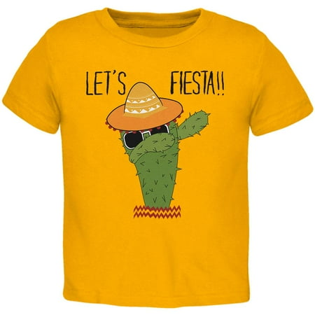 

Cinco De Mayo Dabbing Cactus Lets Fiesta Party Toddler T Shirt Gold 2T