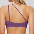 thumbnail image 4 of CUSTG Women Camis Sleeveless Solid Color One Shoulder Back Yoga Bra For Outdoor Sports Running And Fitness Tank Tops Leisure Female Summer Shirts, 4 of 6
