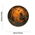 thumbnail image 3 of LmnLft Witching Door Sign,Witch Circular Sign Hanging Decoration,Witch Decorated Doorplate,Wooden Round Witch Wreath for Front Door Wall Decor, 3 of 8
