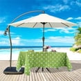 thumbnail image 4 of Rectangle Outdoor Tablecloth Waterproof Stain Resistant Table Linen Cloth with Umbrella Hole and Zipper for Patio Picnic Garden Party Table, 60x120 Green Stripe, 4 of 6
