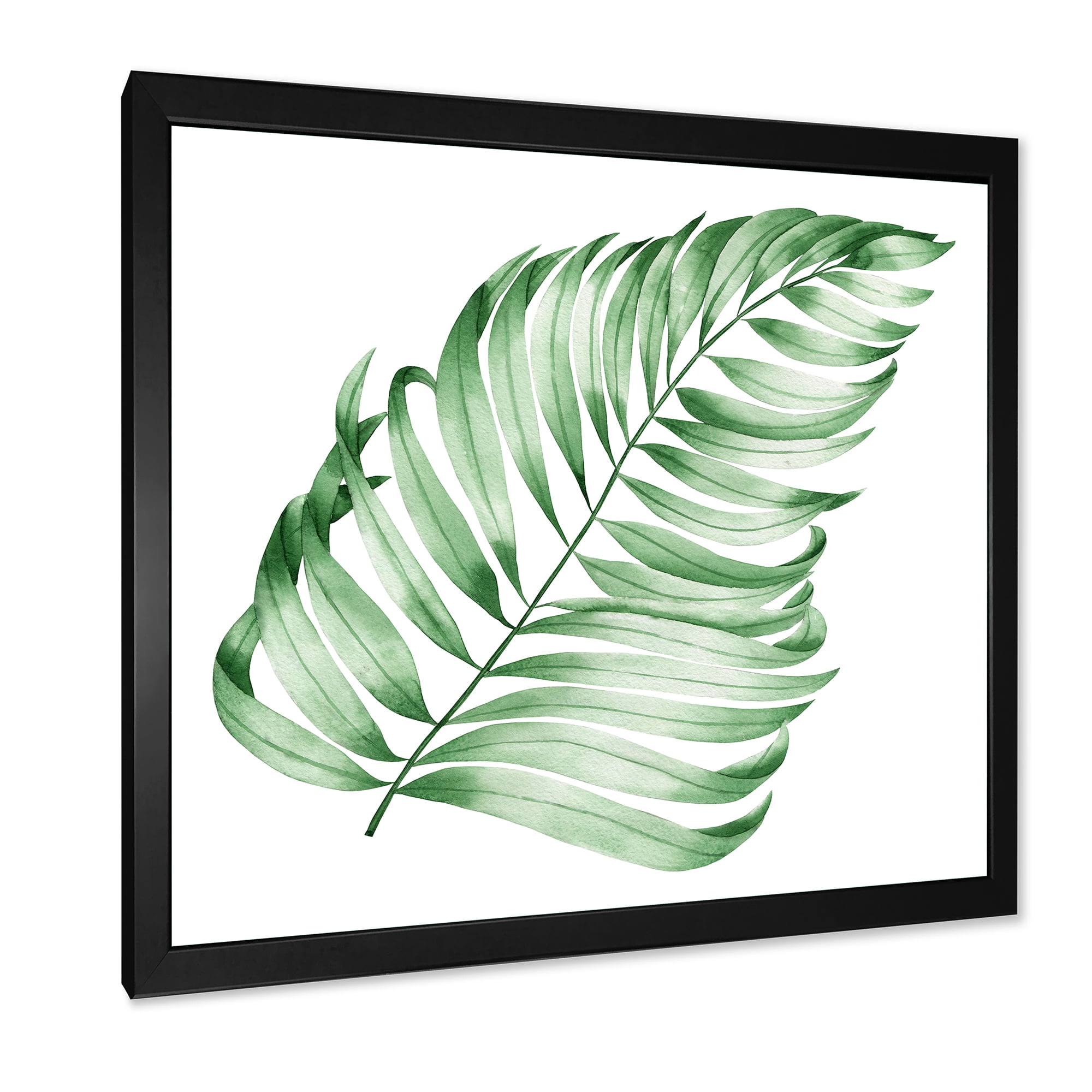 Designart 'Close Up Of Tropical Leaf Of Monstera II' Farmhouse Framed Art Print