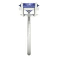 thumbnail image 3 of 2.5ct oval cut blue tanzanite 18k white gold Bridal Wedding Engagement Promise Anniversary Ring for Women size 7.25, 3 of 7