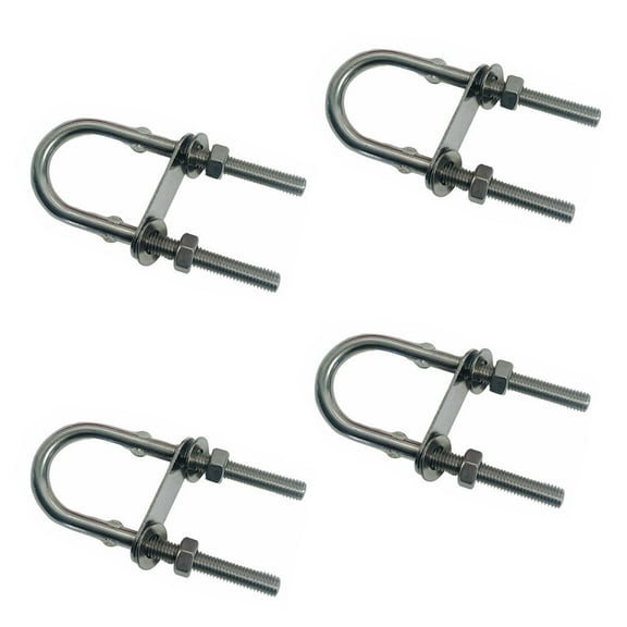 4 Pcs T304 Stainless Steel 2-1/2" U-Bolt