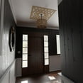thumbnail image 5 of 18"OD x 4 5/8"ID x 1/4"T Chevron Wood Fretwork Pierced Ceiling Medallion, Birch, 5 of 16