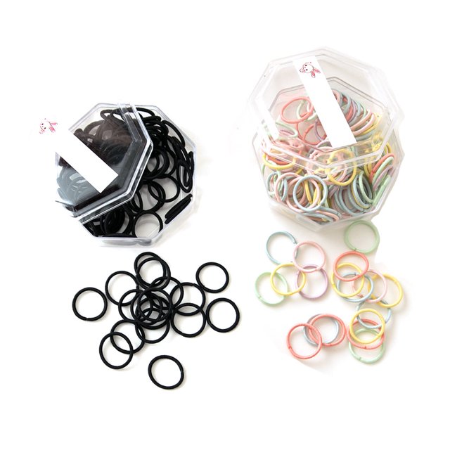 Pequeñas bandas para el cabello, lazos para el cabello, coletas para niñas, accesorios para el cabello para niños, cuerdas elásticas para el cabello, alrededor de 200 piezas MFZFUKR BST3008120-5
