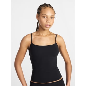 No Boundaries Women's Cotton Ribbed Cropped Tank Top, Sleeveless