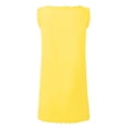 thumbnail image 5 of Summer Women's Boho Floral Sleeveless Long Dress Loose Fit Chiffon Beach Dress with Tiered Skirt and Cross Front Design for Tropical Vacations,Yellow 2XL, 5 of 5
