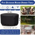 thumbnail image 2 of STARTWO Patio Round Table Cover Waterproof 90"Dia Heavy-Duty Cover for Garden Table Set Patio Bar Height Table Windproof, 2 of 7