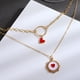 thumbnail image 5 of Double Pendant Necklace Fashion Peach Heart Collar Chain Necklace Ornament Women, 5 of 7