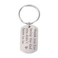 thumbnail image 3 of MLINS Father's Day Keychain Gift for Dad Thank You for Being the Dad You Didn't Have to Be Silver Metal, 3 of 8