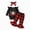 R001-Black, variant on NOLDARES Newborn Baby Girl Fall Winter Clothes Rib Knit Romper Print Pants Infant Girl Outfit with Headband(Black,12-18 M)