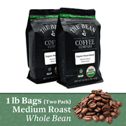 The Bean Coffee Company Organic House Blend, Medium Roast, Whole Bean, 16-Ounce Bags (Pack of 2)