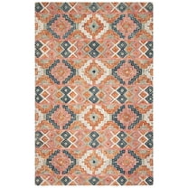 SAFAVIEH Aspen Dulcibella Geometric Striped Wool Area Rug, Orange/Fuchsia, 10' x 14'