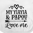 thumbnail image 4 of Inktastic Yiayia and Papou Love Me Granddaughter Girls Baby Bib, 4 of 4