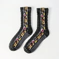 thumbnail image 3 of EARKITY Wool Socks, Women's Floral Design Vintage Crew Socks, Aesthetic Vintage Ethnic Style Socks for Girls, Above Ankle Crew Stretch Socks, Unique Gifts for Women Girls, 3 of 5