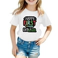 thumbnail image 4 of LEKDFST Kindergarten Graphic Tees for Kids Girls Boys Back to School T-Shirts Watch Out Kindergarten Here I Come Graphic Tops White 3-4 Years, 4 of 4
