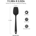 thumbnail image 3 of U-Taste 600°F High Heat Resistant 11.38in Silicone Spoon Spatula, BPA-Free Food Grade Kitchen Cooking Baking Mixing One Piece Seamless Flexible Rubber Bowl Scraper for Nonstick Cookware (Black), 3 of 9