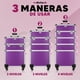 thumbnail image 3 of Comestiquera Profesional Divitech® Maletín 4 niveles Morado, 3 of 8