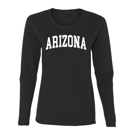 Wild Bobby State of Arizona College Style Women Graphic Long Sleeve Tee