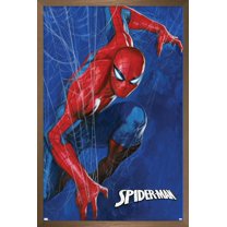 Marvel Spider-Man: World Of Webs - Posing Wall Poster, 22.375" x 34" Framed