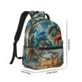 thumbnail image 2 of Yiaed Red Blue Dragon Battle Epic Print School Backpack College Backpack Daypacks for Students High School Spacious and Durable Daypack for Work and Travel-One Size, 2 of 6