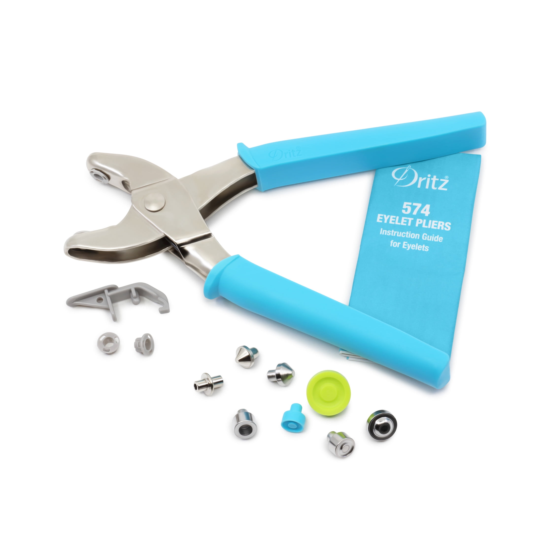 Dritz Eyelet Pliers for 5/32" & 1/4" Eyelets, Turquoise