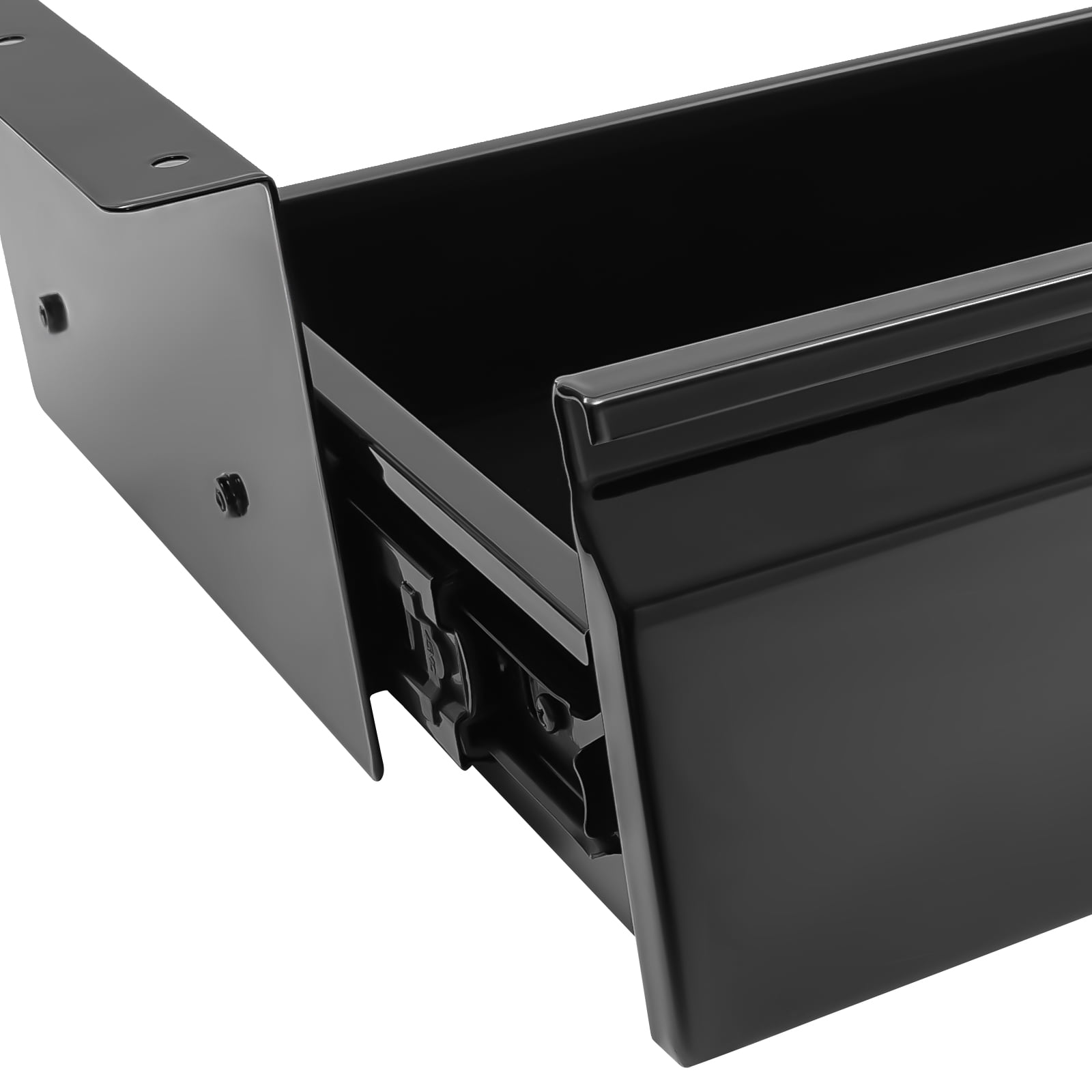 Dwellnix Under Desk Mounted Sliding Pull-Out Drawer, Iron Construction with Recessed Handle, Space-Saving Organizer for Office and Home, Quick Installation