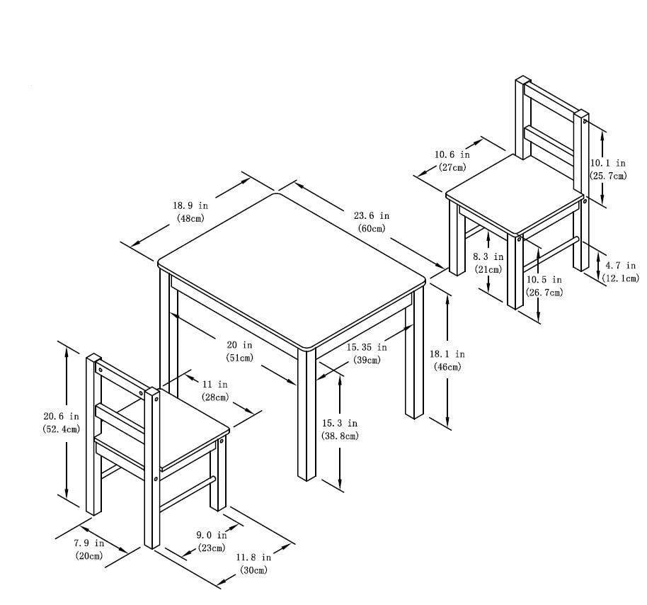 Woodworking Table and Chair Blueprint