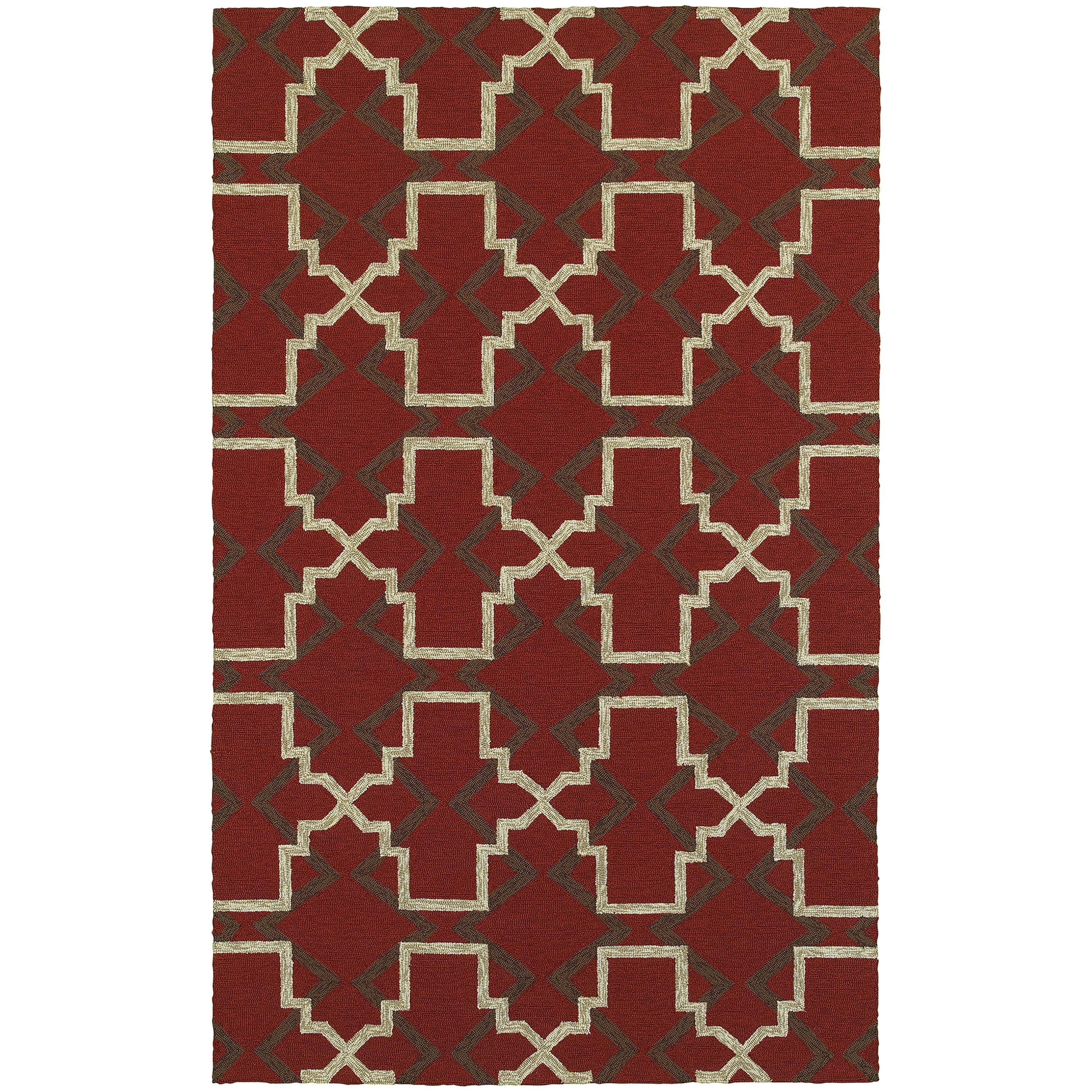 Tommy Bahama Atrium Red/Brown Area Rug 8' x 10'