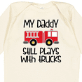 thumbnail image 4 of Inktastic Firefighter Daddy Plays with Trucks Boys or Girls Long Sleeve Baby Bodysuit, 4 of 5