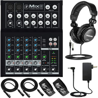 Mackie Mix8 8-Channel Mixer with 10FT Green XLR Cables