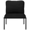 thumbnail image 3 of vidaXL 6 Piece Garden Lounge Set with Cushions Black PVC, 48588, 3 of 12