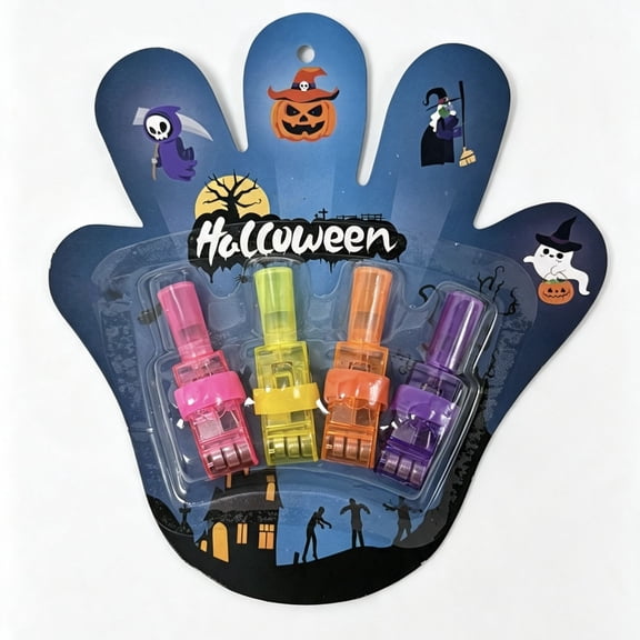 4Pcs Halloween LED Finger Lights, Halloween Party Favors for Kids LED Light Up Toys Classroom Rewards Gifts, Halloween Treats Goody Bag Filler
