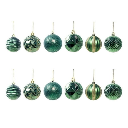 

Veki Christmas Ornaments For Tree Christmas Tree Pendant Christmas Decoration Ball Christmas Display Ball Pendant 6cm 12PCS Balls for Parties That Hang on Ceiling