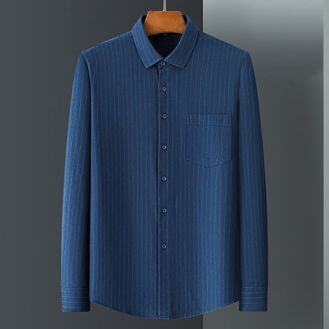 Seeotter Mens Long Sleeve Wrinkle Free Shirts Casual Button Down Shirt Stretch Dress Shirt