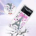 thumbnail image 3 of Phone Case for Xiaomi Poco X4 Pro 5G,Crystal Bling Quicksand Effect TPU Bumper Case with Four Corners Drop Protection Cover for Xiaomi Poco X4 Pro 5G,YBDT Iron Tower, 3 of 12
