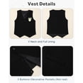 thumbnail image 4 of SANMIO Toddler Boy Suits Dress Clothes Formal Slim Fit Suit Set 6 Piece Tuxedo Gentleman Wedding Outfit Dresswear Vest Set, 4 of 7