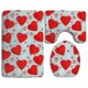 thumbnail image 1 of ABPHQTO Amor elegante del día de San Valentín Juego de alfombras de baño de 3 piezas Alfombra de baño Alfombra de contorno y tapa de inodoro, 1 of 2