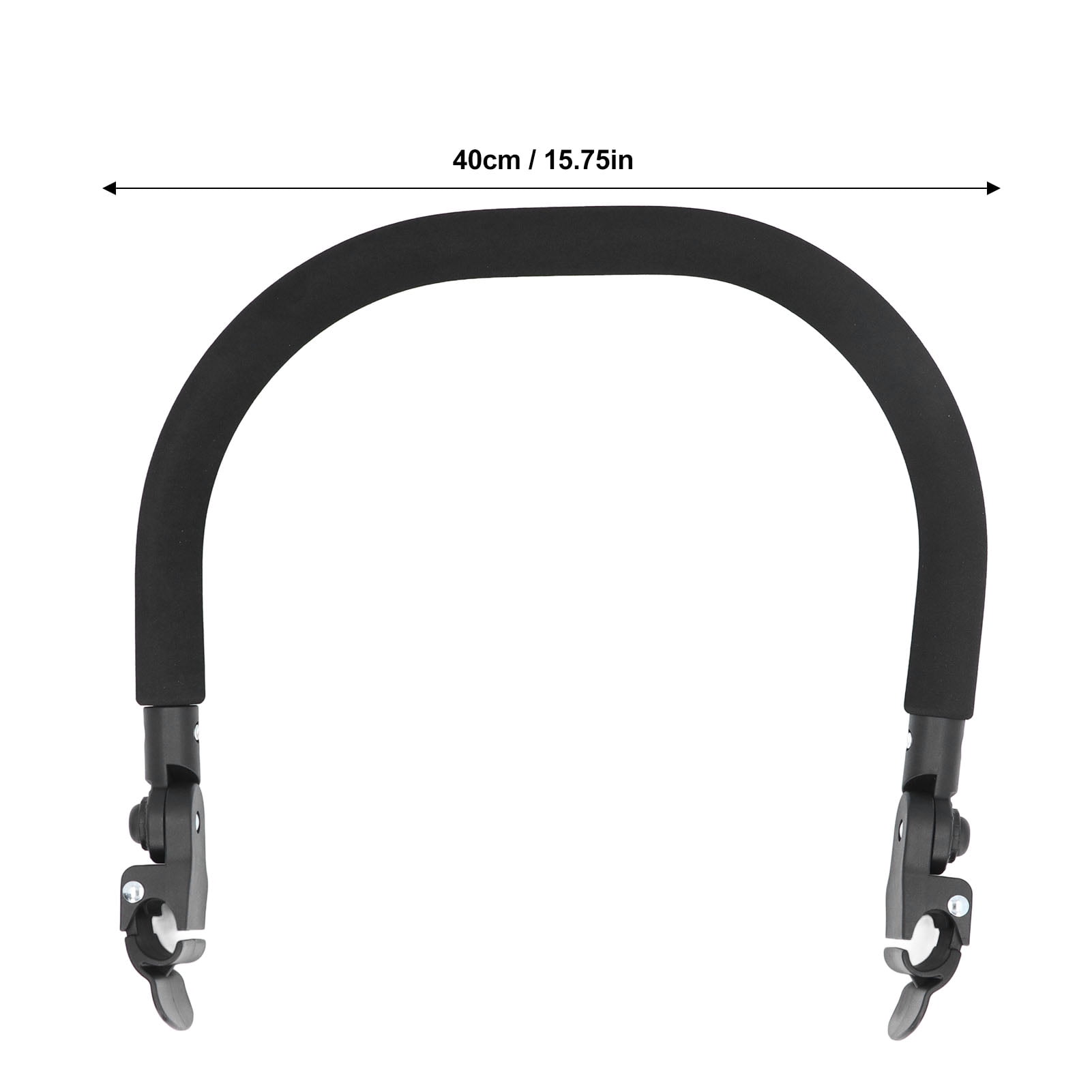 YAHHU Baby Stroller Armrest Bumper Bar Extension Guardrail Crossbar Easy Install Safety Handle, Black (16.9 inches / 43 cm)