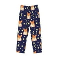 thumbnail image 4 of Disketp Corgi Lying With Moons And Stars Men'S Pajama Pants - Ultra Soft Fleece Sleep And Lounge Pants (Size: S-Xxl), 4 of 9