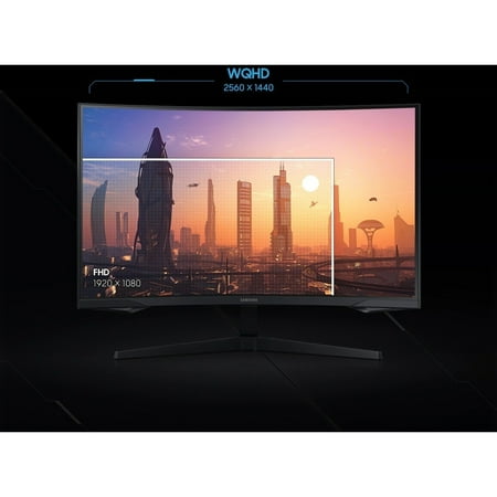 Samsung - Odyssey G5 32" LED Curved WQHD FreeSync Monitor with HDR (HDMI) - Black