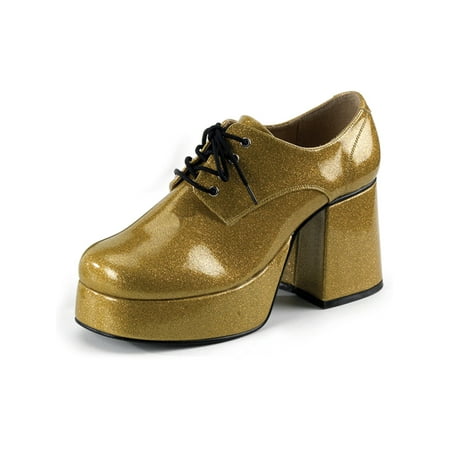 shoes mens disco platform gold heel glitter sizing chunky inch dialog displays option button additional opens zoom