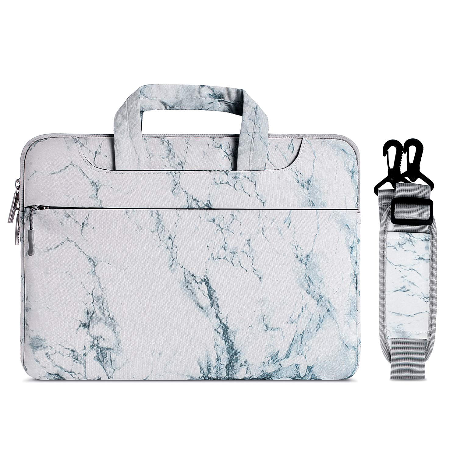 Canvas Pattern Briefcase Sleeve with Back Trolly Belt Surface Book Surface Laptop 2 2018 MacBook Pro Retina White Base Chrysanthemum Mosiso Laptop Shoulder Bag Compatible 13-13.3 Inch MacBook Air 