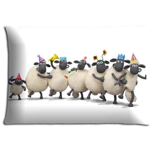 QIFEIHA Shaun the Sheep Pillowcase Cushion Cover Two Sides Printing Size 20x30 inch