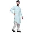 thumbnail image 4 of Atasi Mandarin Collar Casual Wear Cotton Asymmetric Long Kurta For Boys, 4 of 5