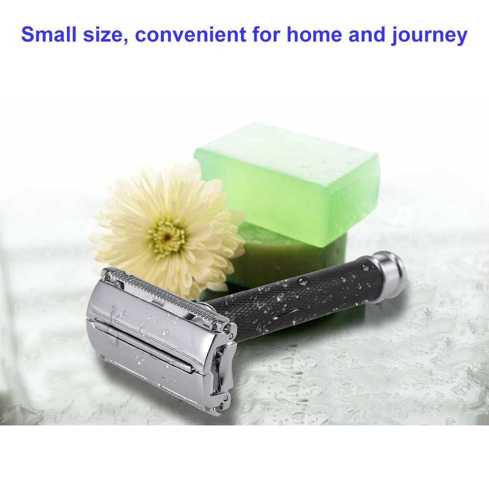 Carevas Double Edge Safety Razor Butterfly Open Mens Shaving Razor Manual Shaver for Men Face Cleaning